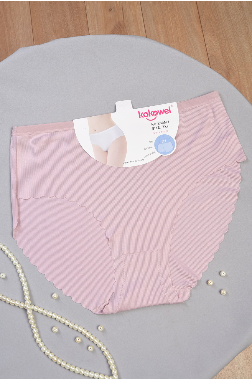 Труси жіночі напівбатальні пудрового кольору 3957 184781 Труси жіночі напівбатальні пудрового кольору 3957 184781