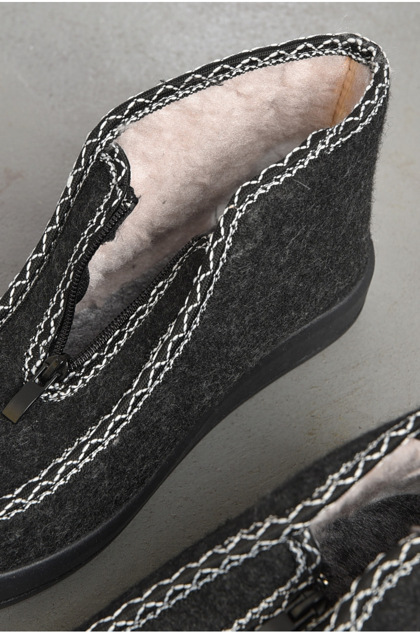 Бурки женские на меху черно-серого цвета 019 184820