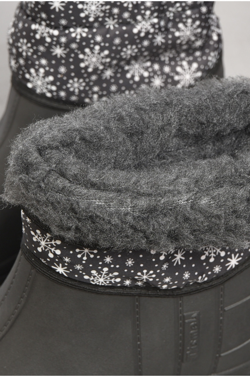 Дутики жіночі на хутрі чорного кольору 184864