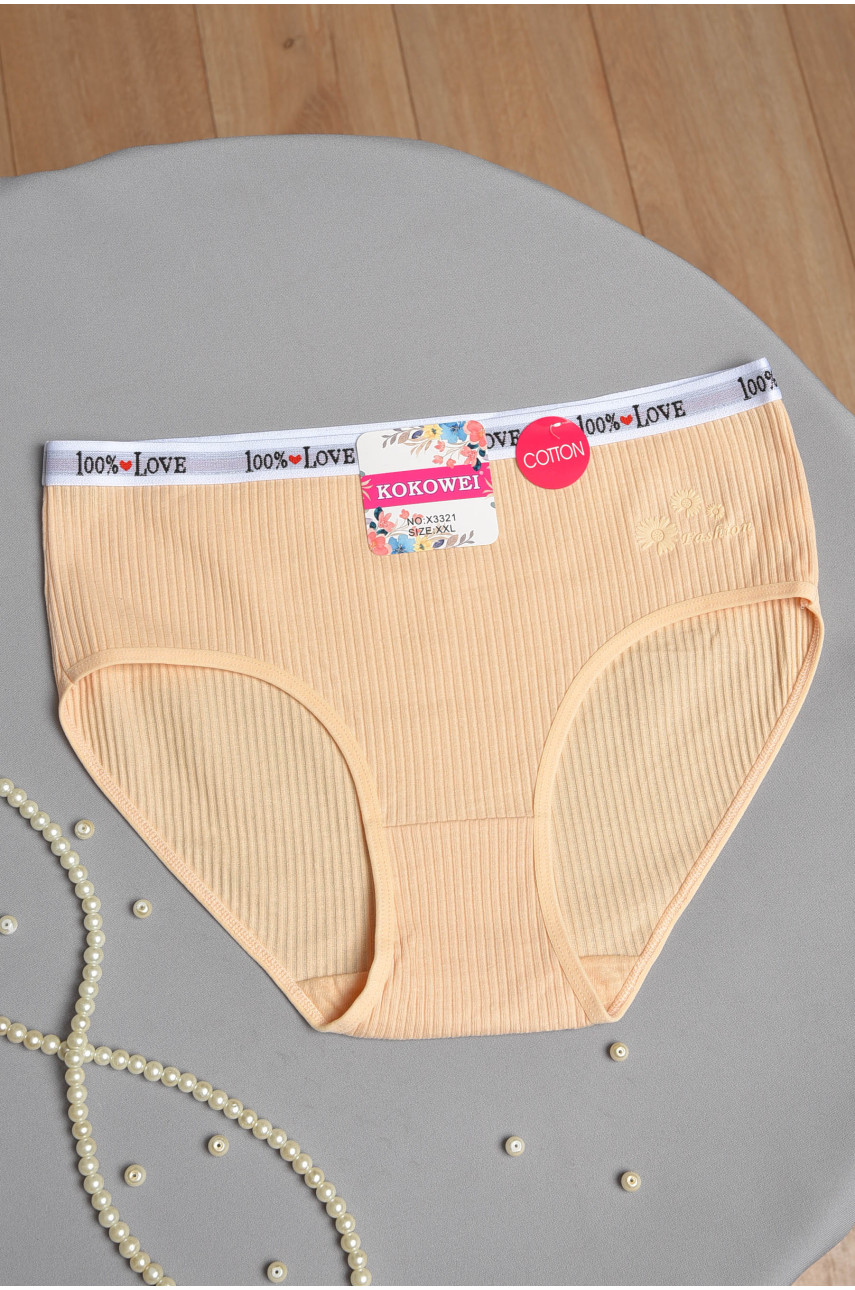 Трусы женские батальные бежевого цвета 3321 184904