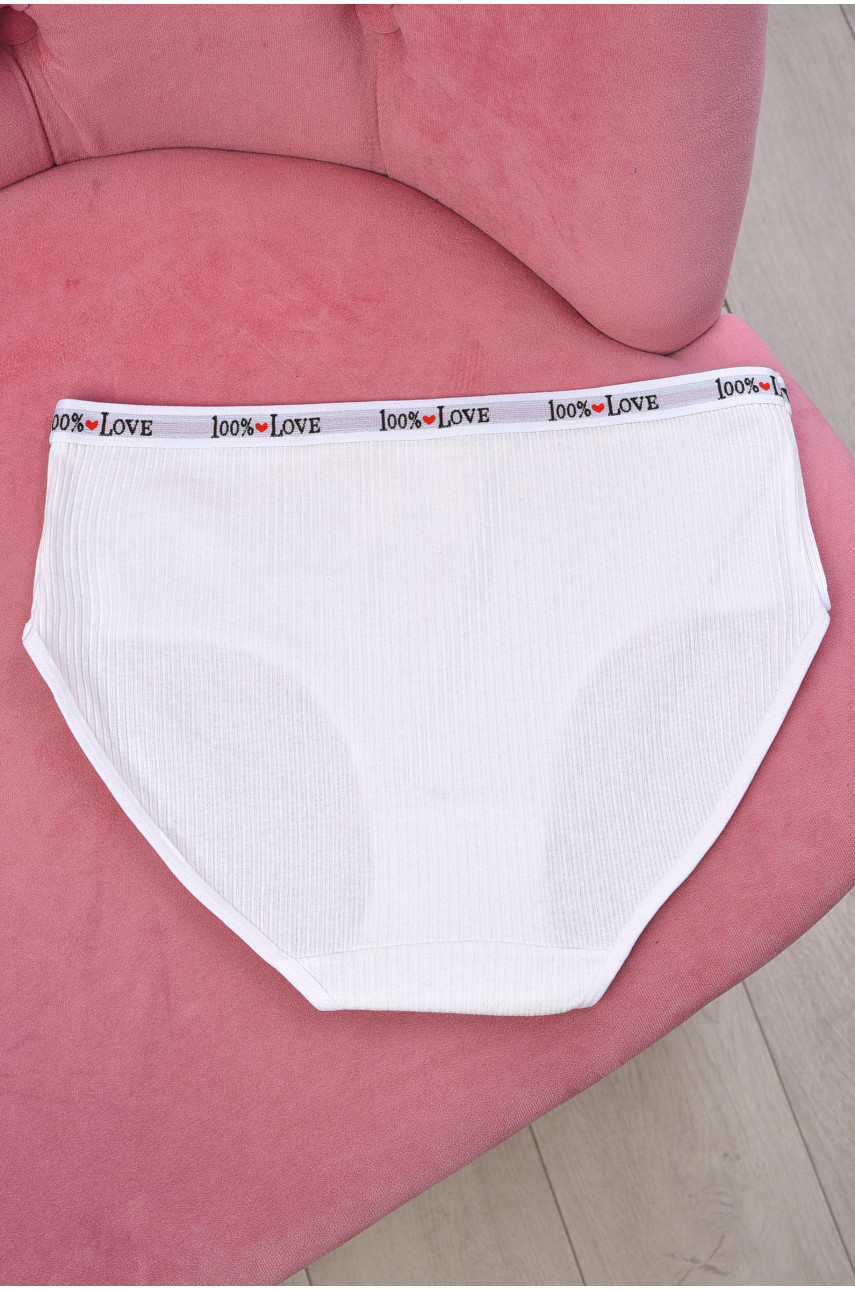 Трусы женские батальные белого цвета 3321 184905
