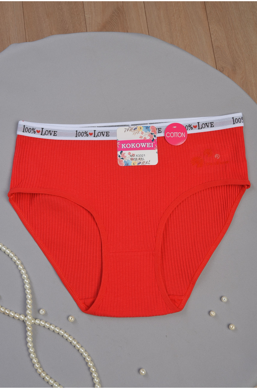 Трусы женские батальные красного цвета 3321 184910 Трусы женские батальные красного цвета 3321 184910