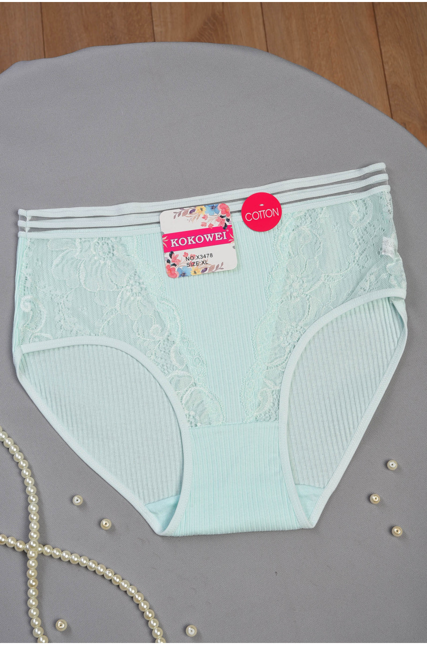 Трусы женские батальные мятного цвета 3478 184919