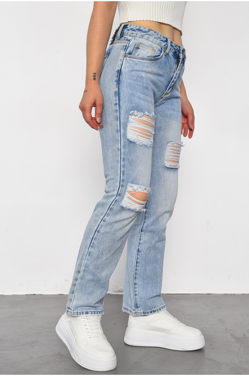 Джинси жіночі блакитного кольору 184959 Джинси жіночі блакитного кольору 184959