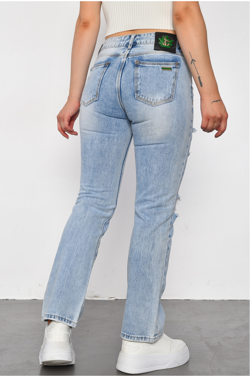 Джинси жіночі блакитного кольору 184959 Джинси жіночі блакитного кольору 184959