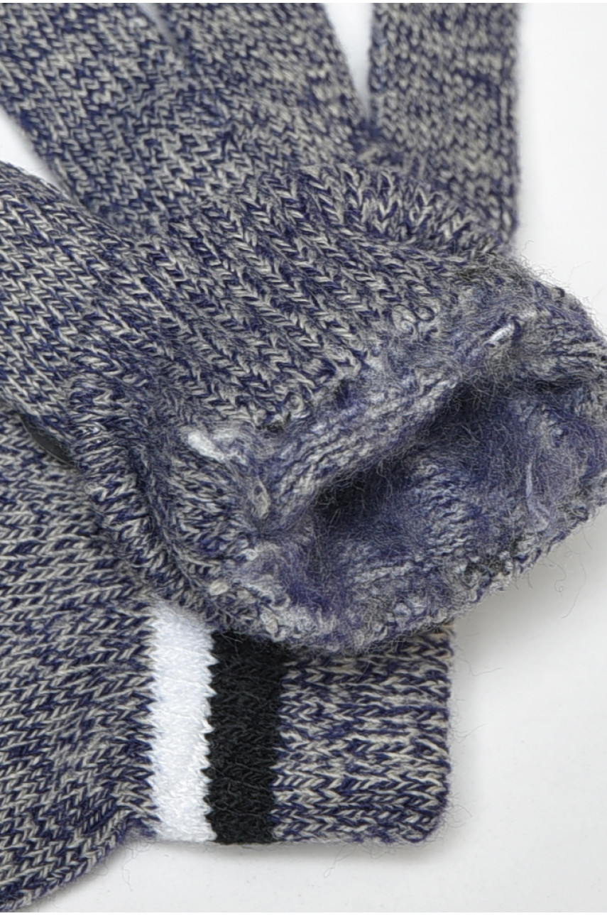 Рукавички дитячі з начісом синього кольору 5115 185213