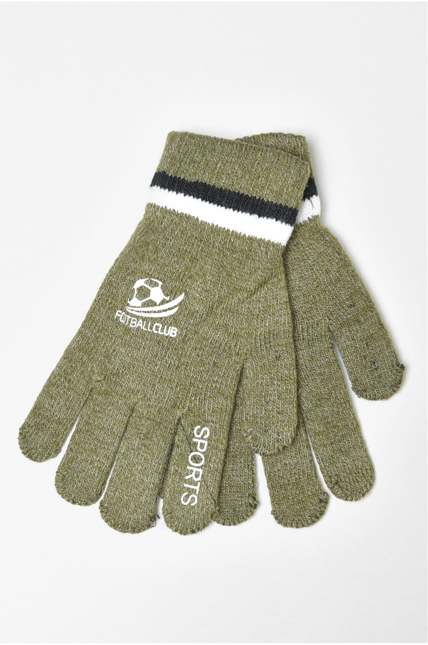 Рукавички дитячі з начісом кольору хакі 5115 185214 Рукавички дитячі з начісом кольору хакі 5115 185214