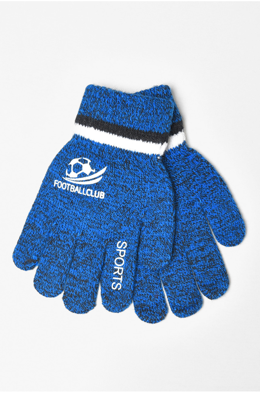 Рукавички дитячі з начісом синього кольору 5115 185217