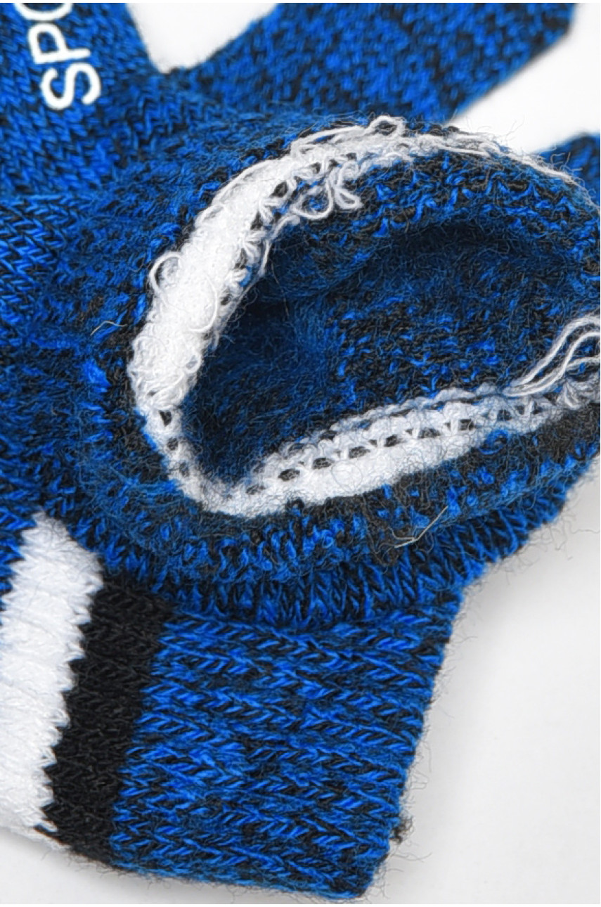 Рукавички дитячі з начісом синього кольору 5115 185217