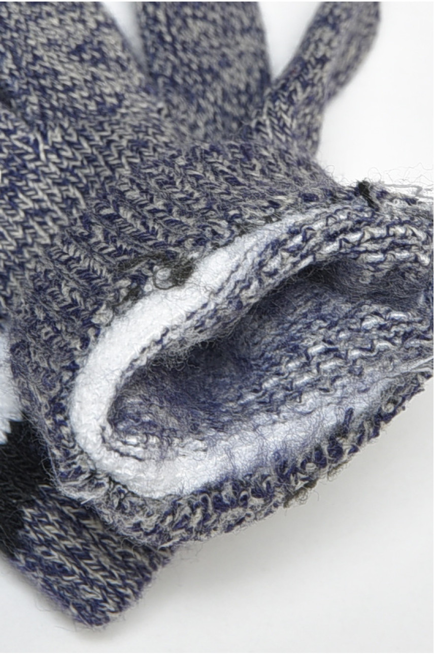 Рукавички дитячі з начісом синього кольору 5115 185222