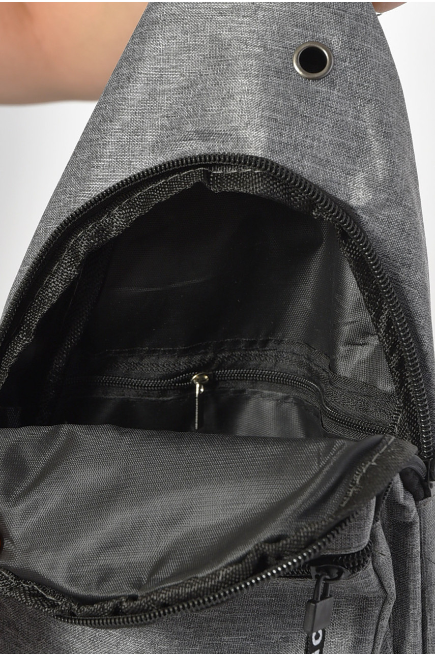 Бананка мужская текстильная серого цвета 6865 185343