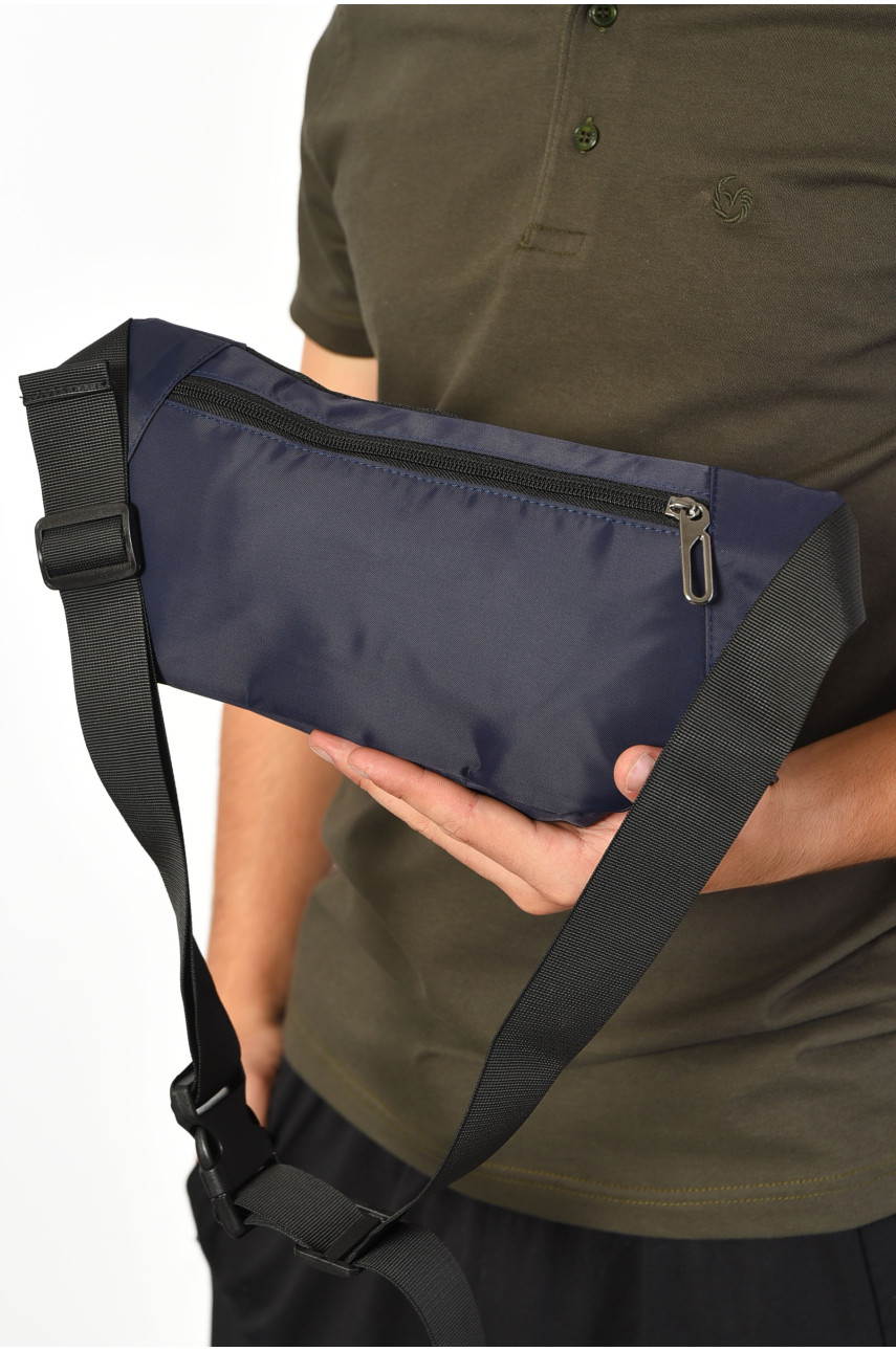 Бананка мужская текстильная темно-синего цвета 8521 185358 Бананка мужская текстильная темно-синего цвета 8521 185358