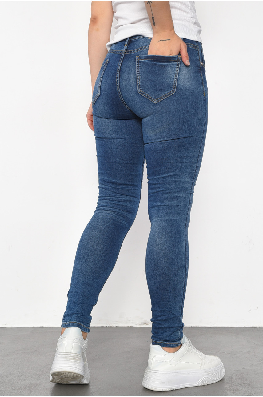 Джинси жіночі синього кольору 3021 185364 Джинси жіночі синього кольору 3021 185364