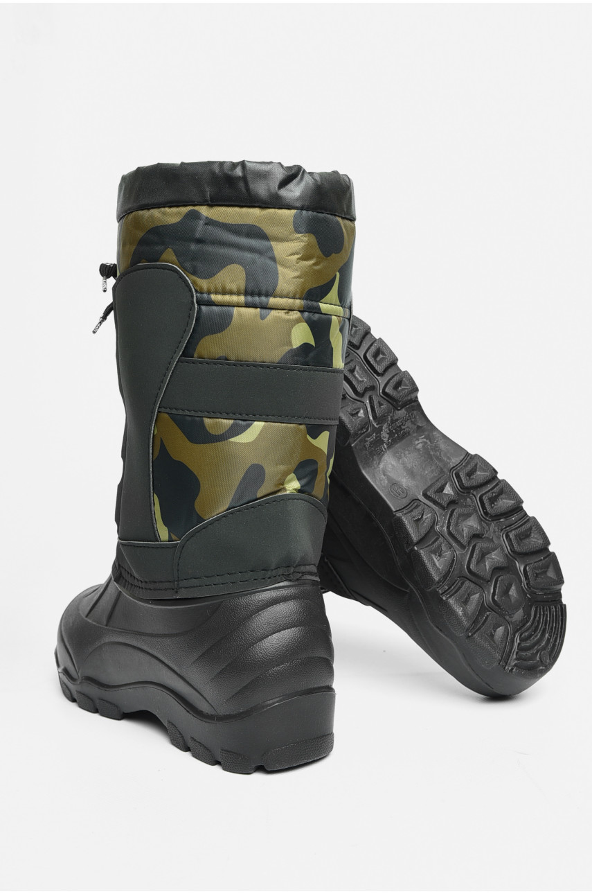 Дутики чоловічі піна на овчині чорного кольору БМ-10 185401