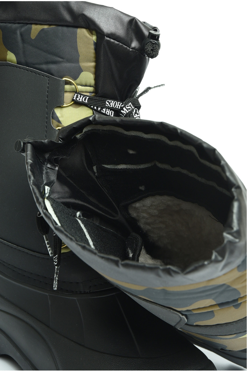 Дутики чоловічі піна на овчині чорного кольору БМ-10 185401