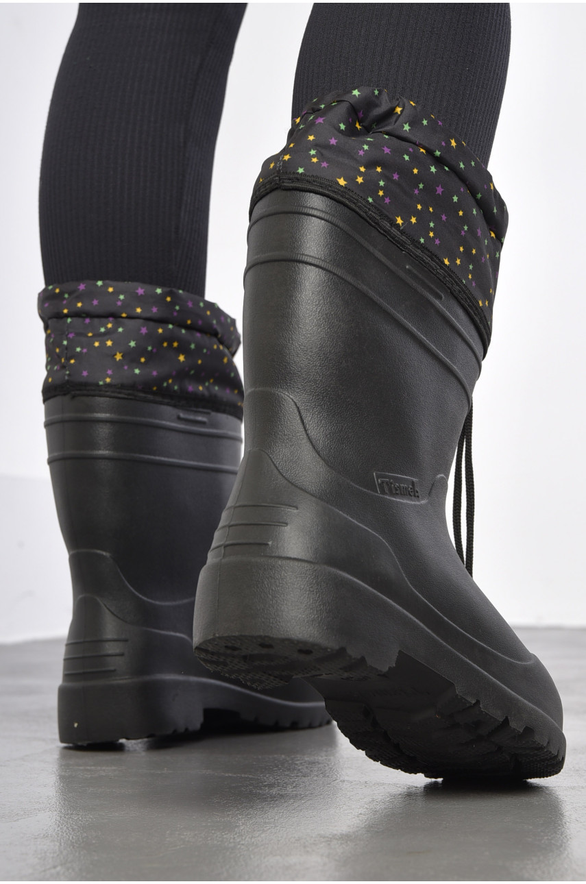 Сапоги женские пена со съемным носком темно-синего цвета 185425