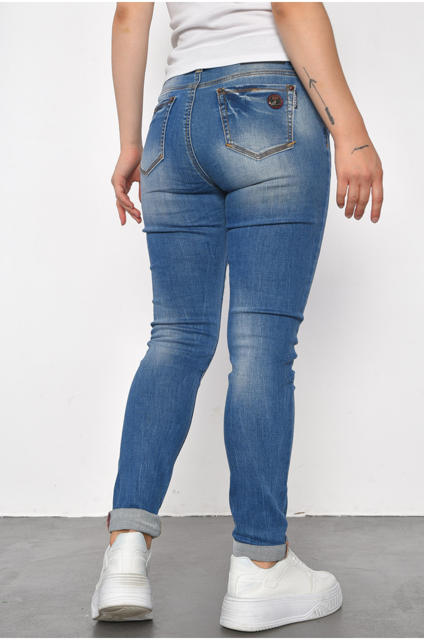 Джинси жіночі блакитного кольору 137 185473