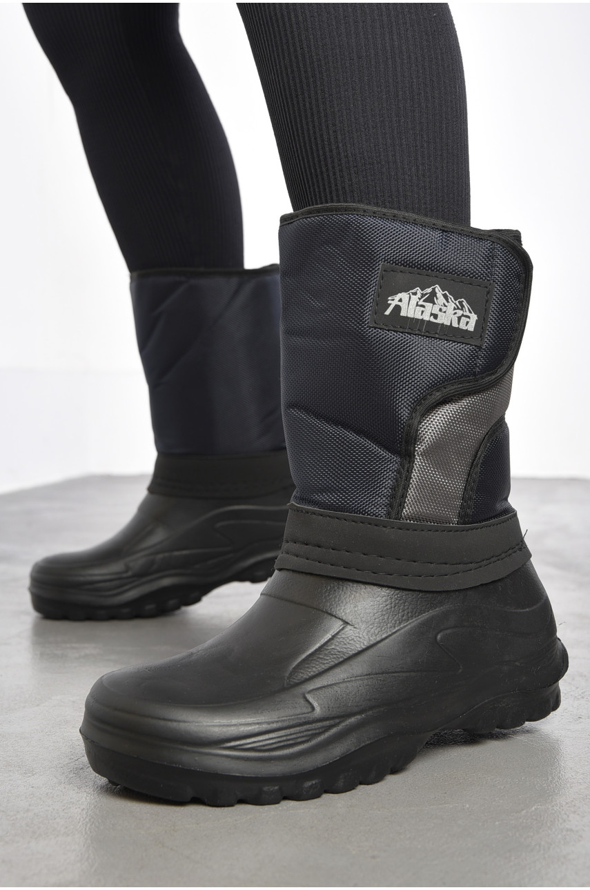 Дутики жіночі з фетровим утеплювачем чорного кольору ТСА063 185493