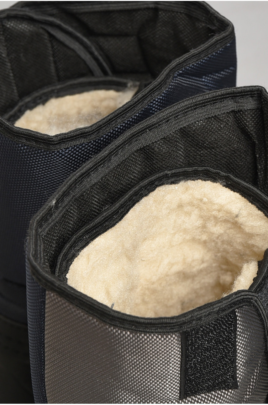 Дутики жіночі з фетровим утеплювачем чорного кольору ТСА063 185493