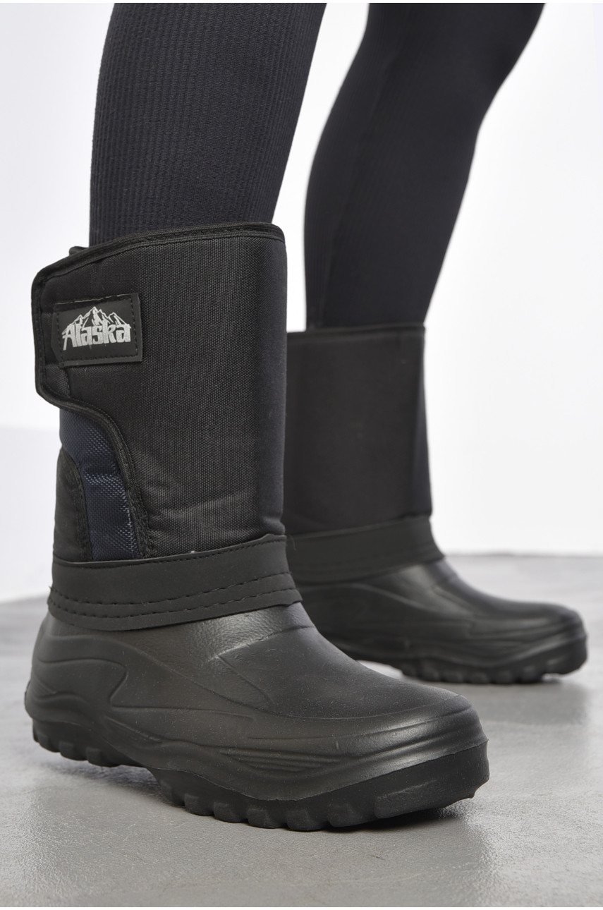 Дутики жіночі з фетровим утеплювачем чорного кольору ТСА063 185495