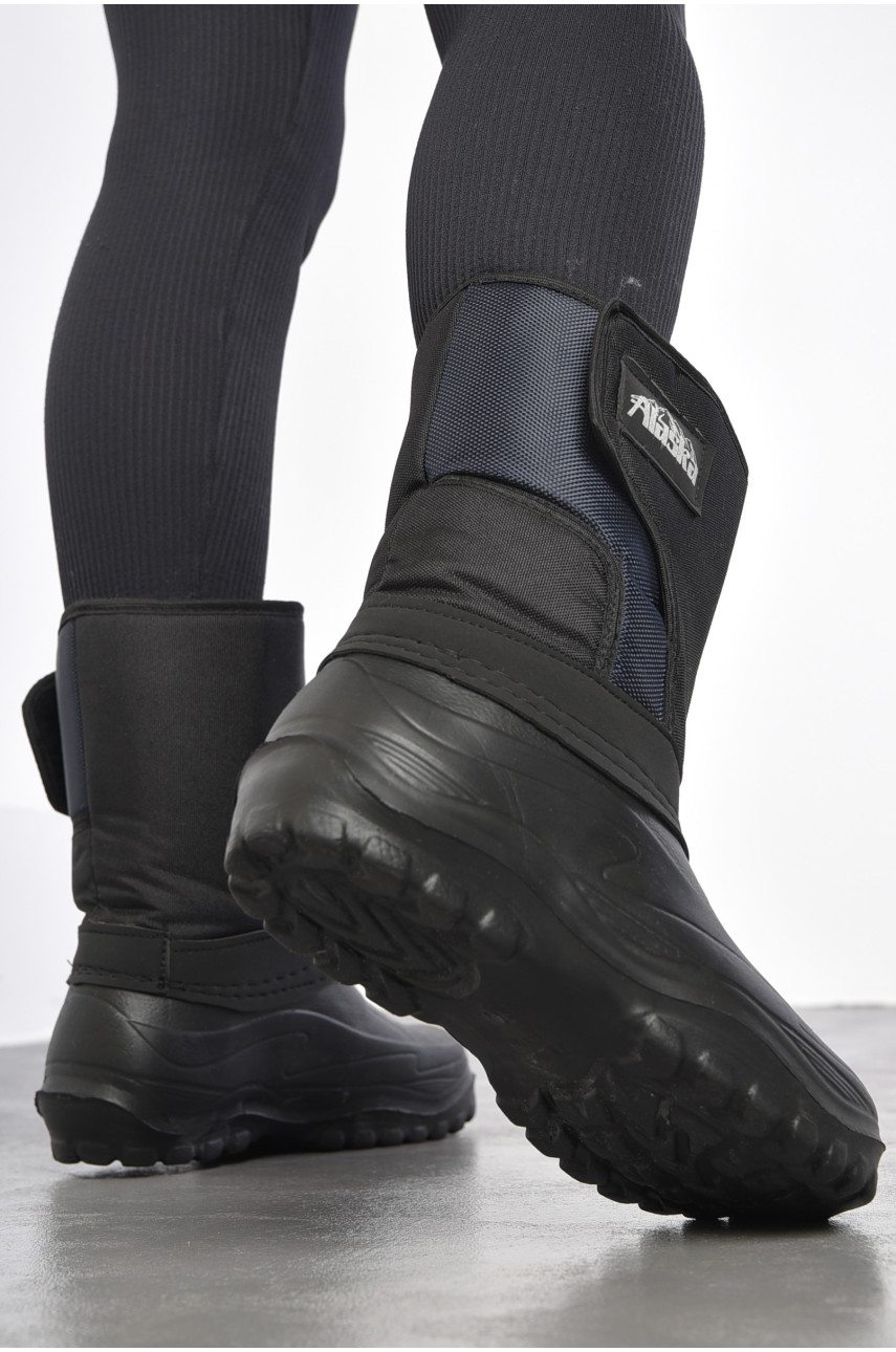 Дутики жіночі з фетровим утеплювачем чорного кольору ТСА063 185495