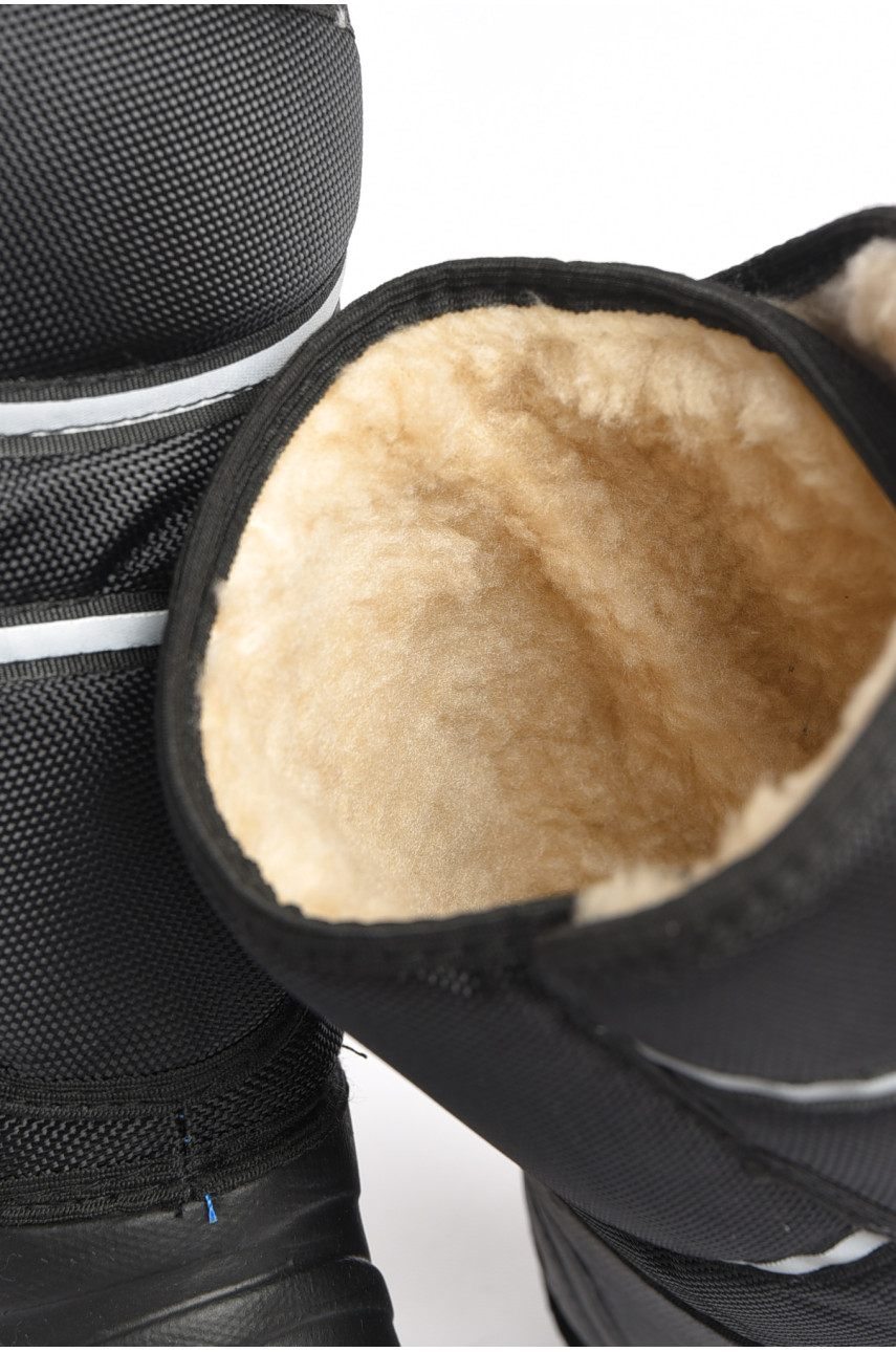 Дутики чоловічі піна на хутрі чорного кольору ТСА073 185496