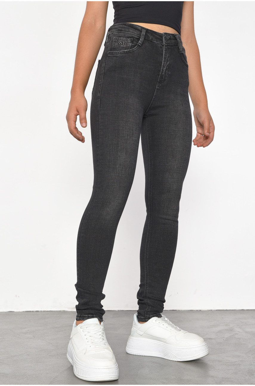 Джинси жіночі чорного кольору 1612-22 185508 Джинси жіночі чорного кольору 1612-22 185508