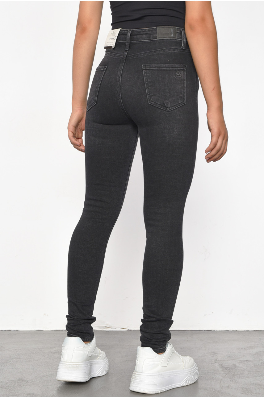 Джинси жіночі чорного кольору 1612-22 185508 Джинси жіночі чорного кольору 1612-22 185508