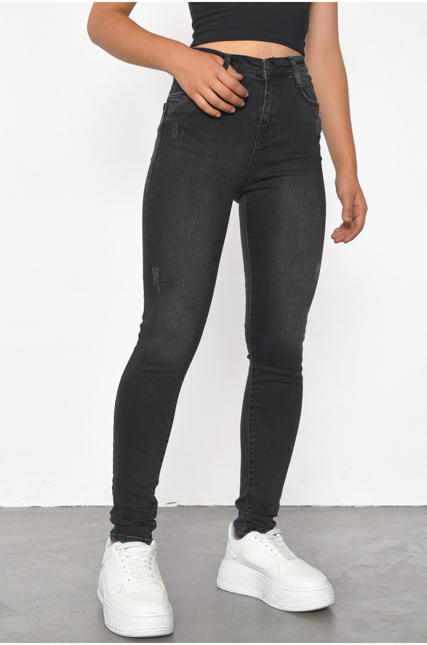 Джинси жіночі черного кольору 1032 185514 Джинси жіночі черного кольору 1032 185514