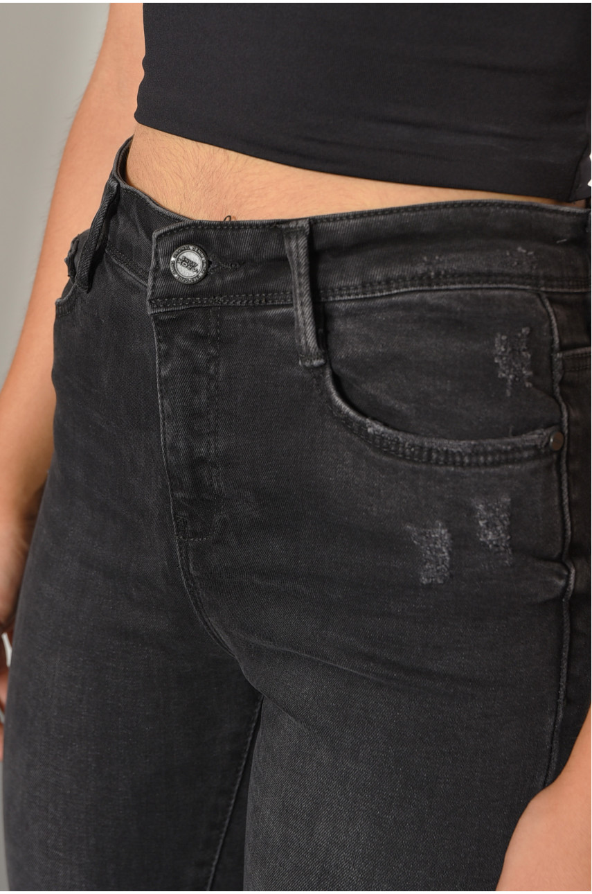 Джинси жіночі черного кольору 1032 185514 Джинси жіночі черного кольору 1032 185514