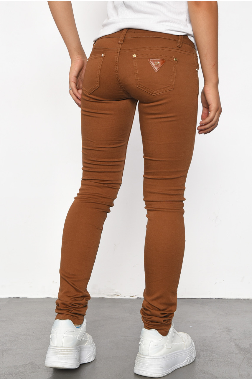 Штаны женские коричневого цвета 205 185544