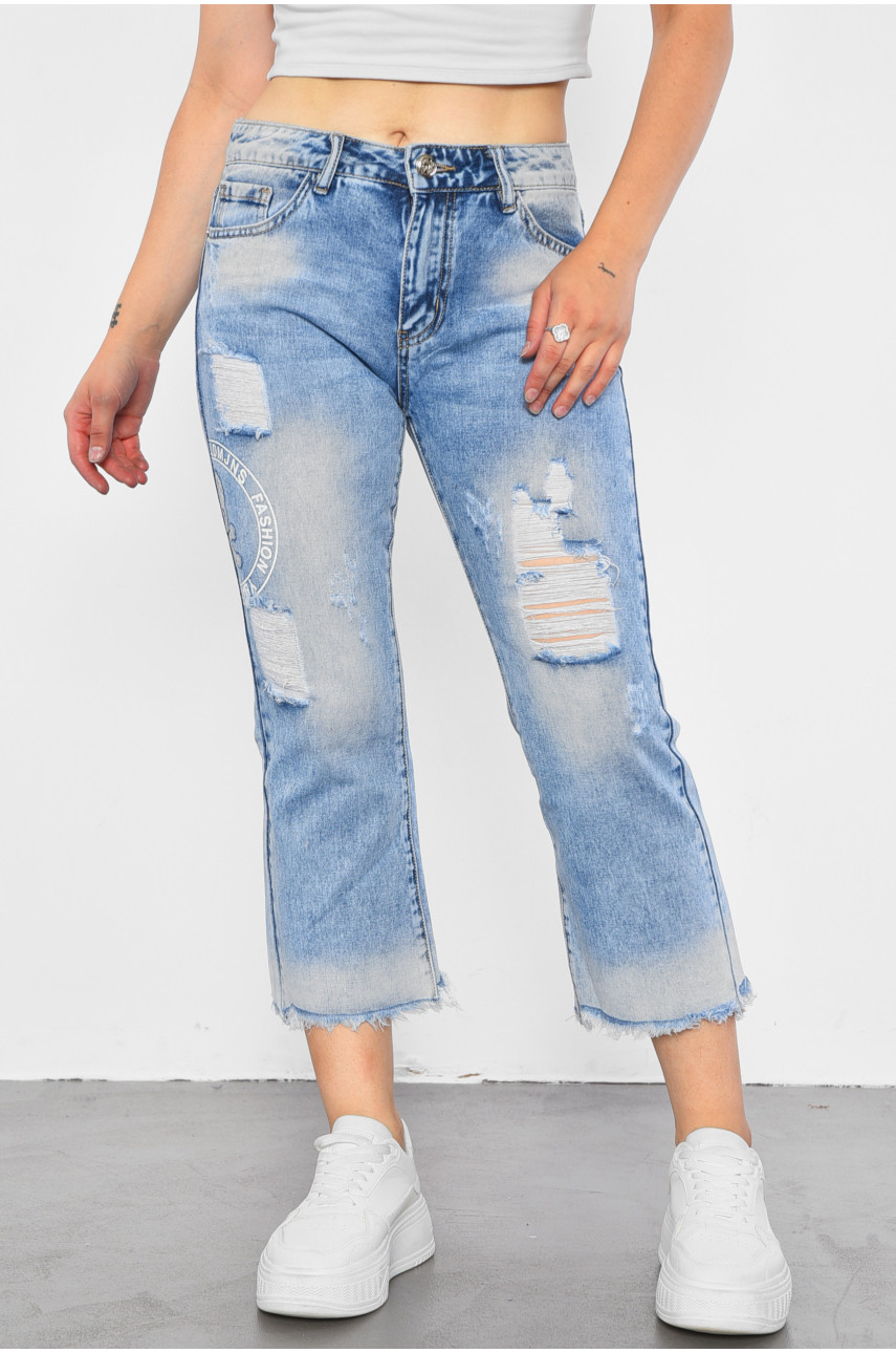 Джинси жіночі блакитного кольору 9149 185545 Джинси жіночі блакитного кольору 9149 185545