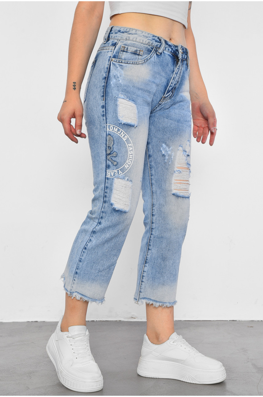 Джинси жіночі блакитного кольору 9149 185545 Джинси жіночі блакитного кольору 9149 185545