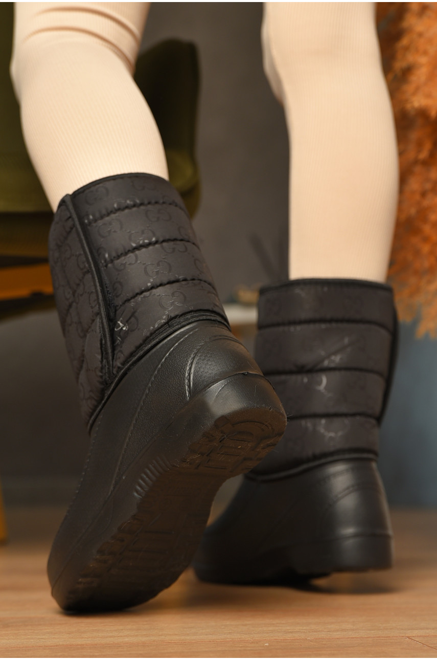 Дутики жіночі на хутрі чорного кольору ЖДЛ-02 185559