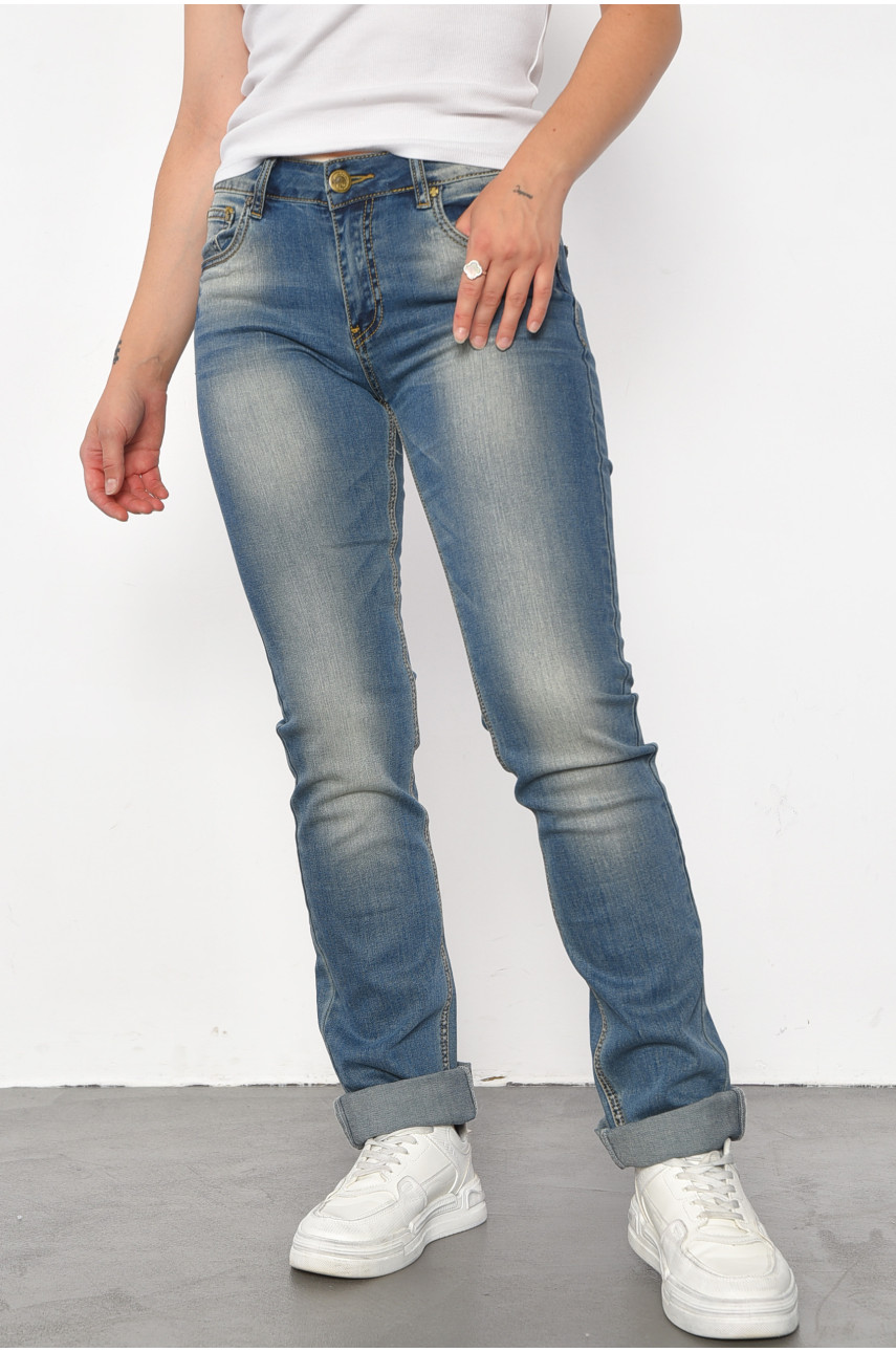 Джинси жіночі блакитного кольору 718 185580 Джинси жіночі блакитного кольору 718 185580