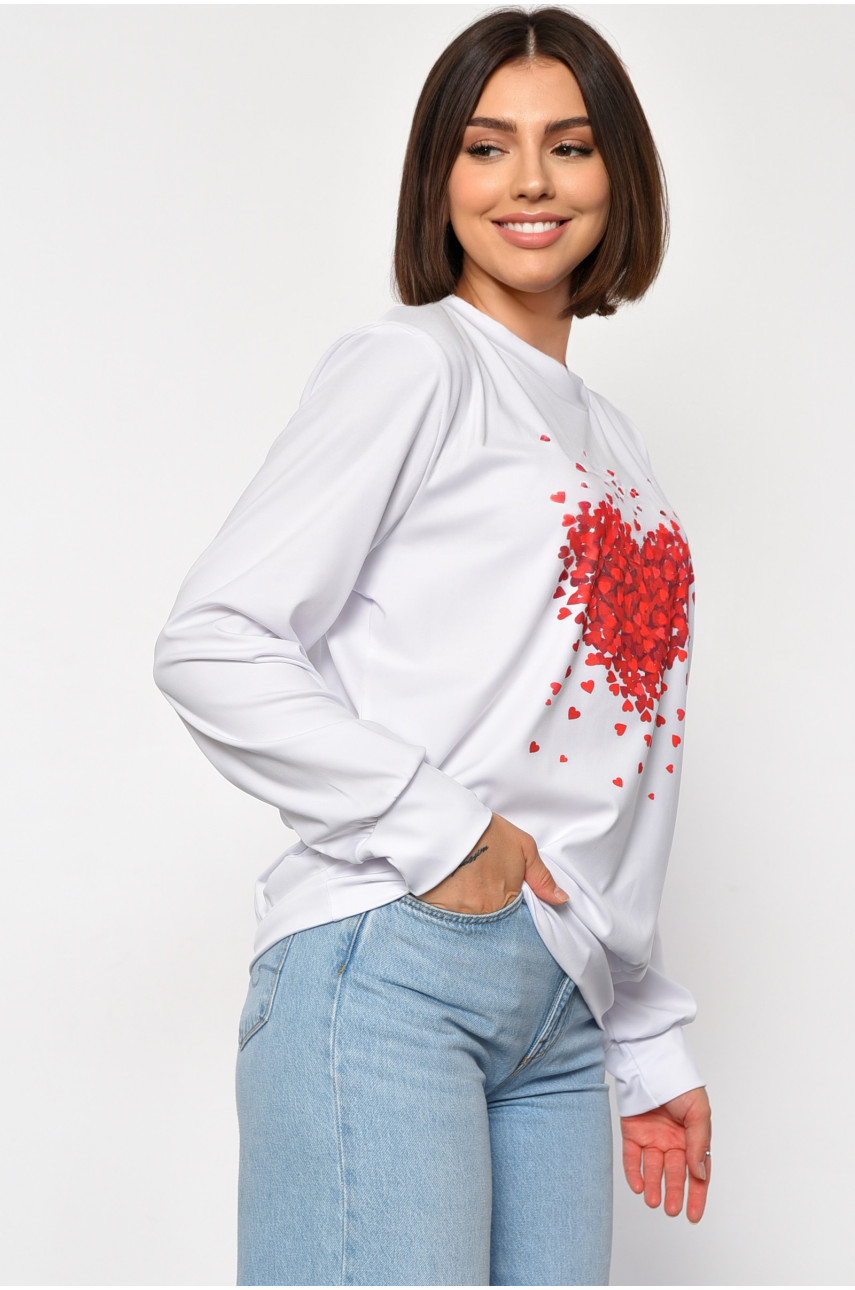 Світшот жіночий з малюнком білого кольору 801 185595 Світшот жіночий з малюнком білого кольору 801 185595