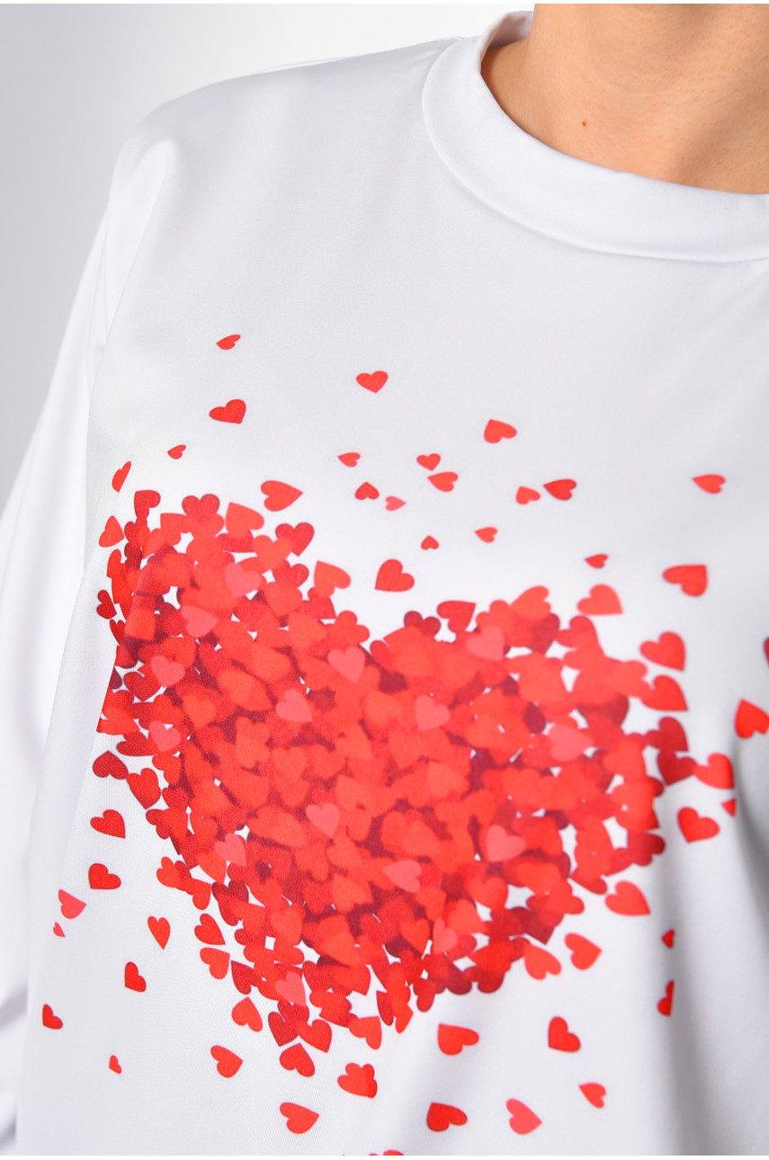 Світшот жіночий з малюнком білого кольору 801 185595 Світшот жіночий з малюнком білого кольору 801 185595