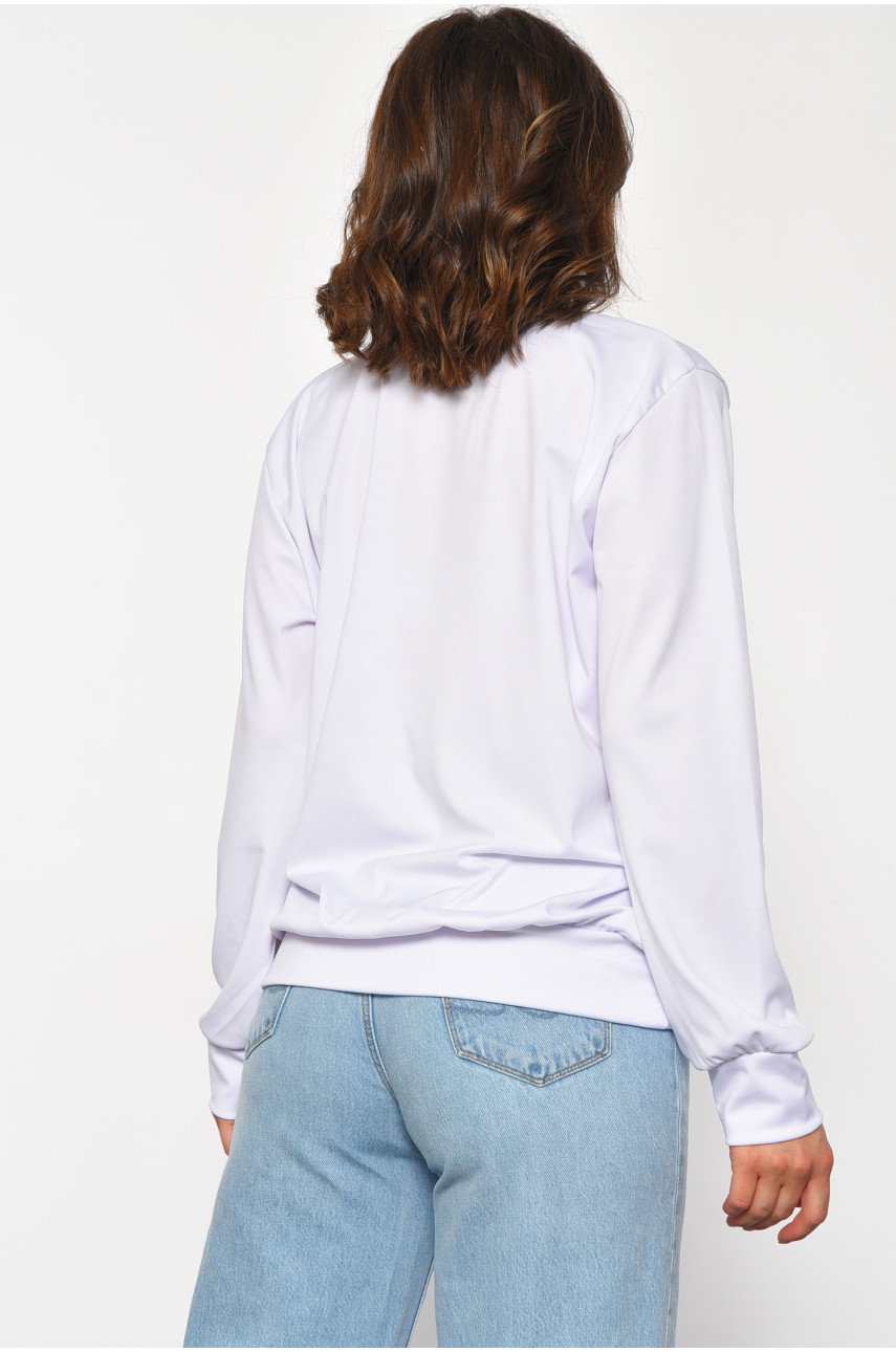 Свитшот женский с рисунком белого цвета 801 185602