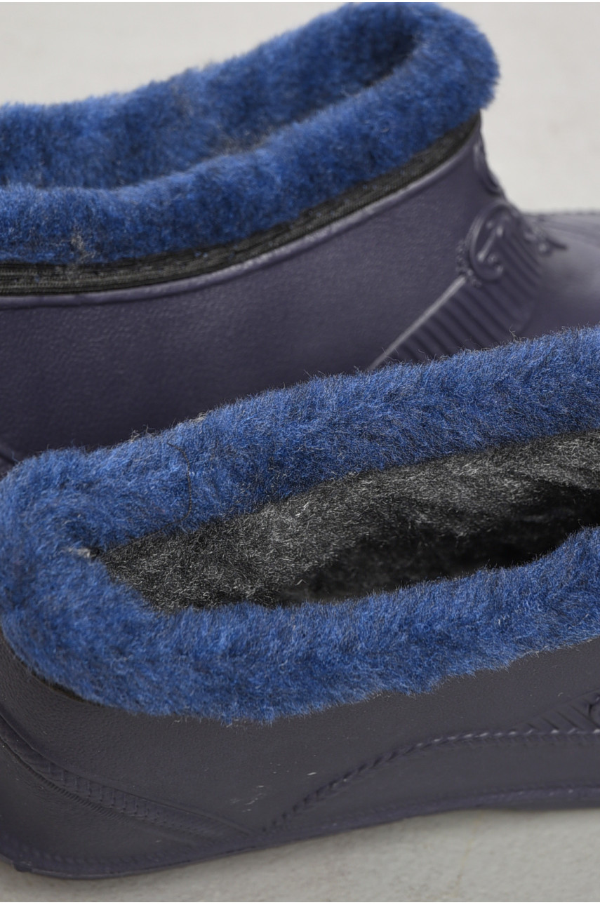 Галоши женские на меху фиолетового цвета 185655