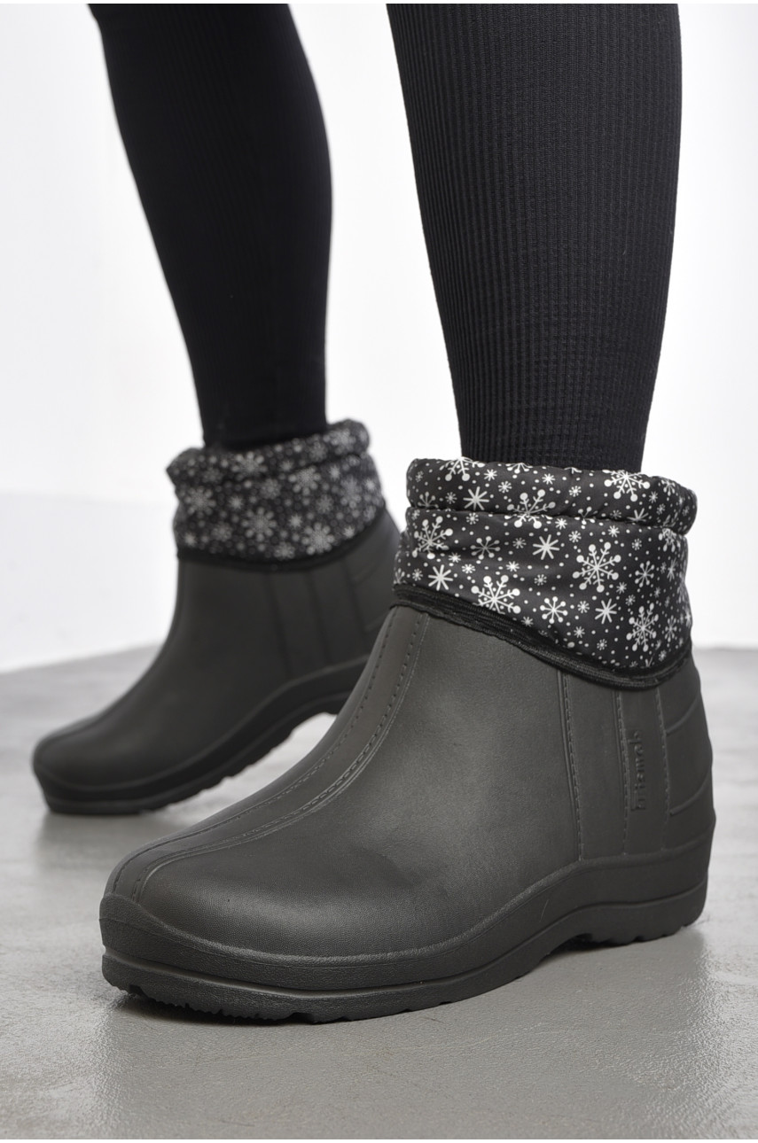 Дутики жіночі на хутрі чорного кольору 185674