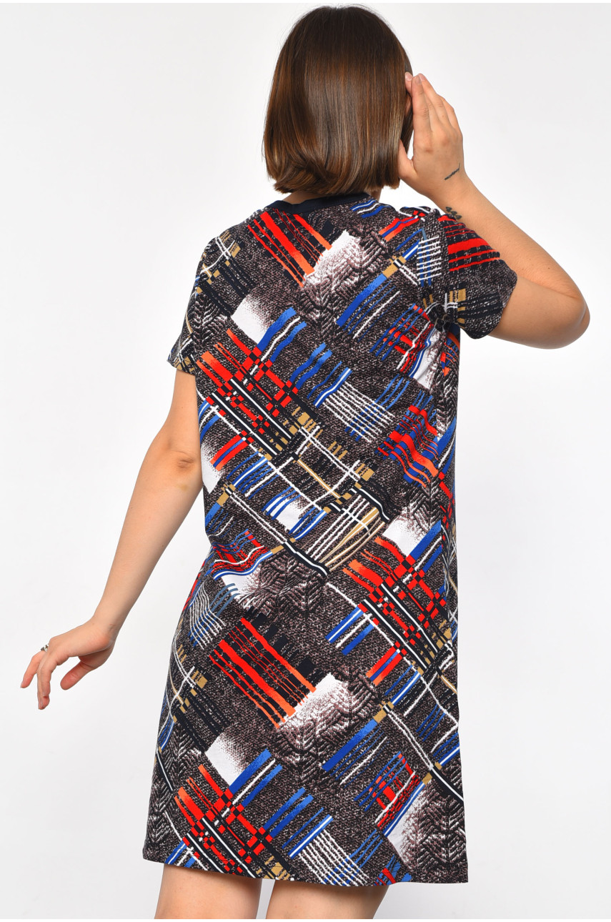 Платье женское домашнее полубатальное коричневого цвета 455 185776 Платье женское домашнее полубатальное коричневого цвета 455 185776