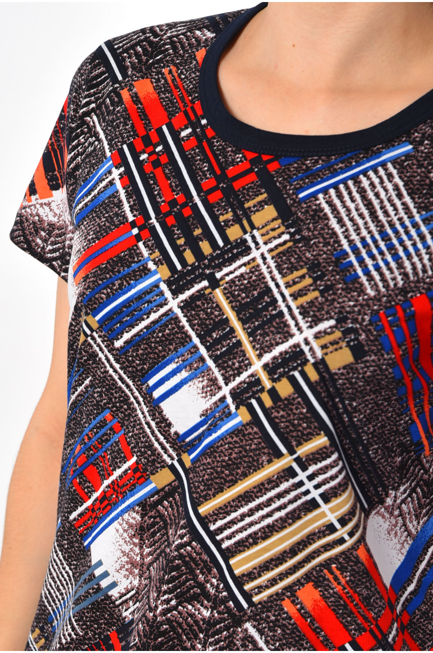 Платье женское домашнее полубатальное коричневого цвета 455 185776 Платье женское домашнее полубатальное коричневого цвета 455 185776