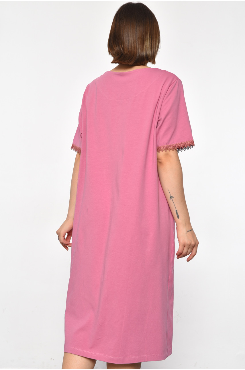 Халат женский батальный с принтом розового цвета 31147 185799 Халат женский батальный с принтом розового цвета 31147 185799