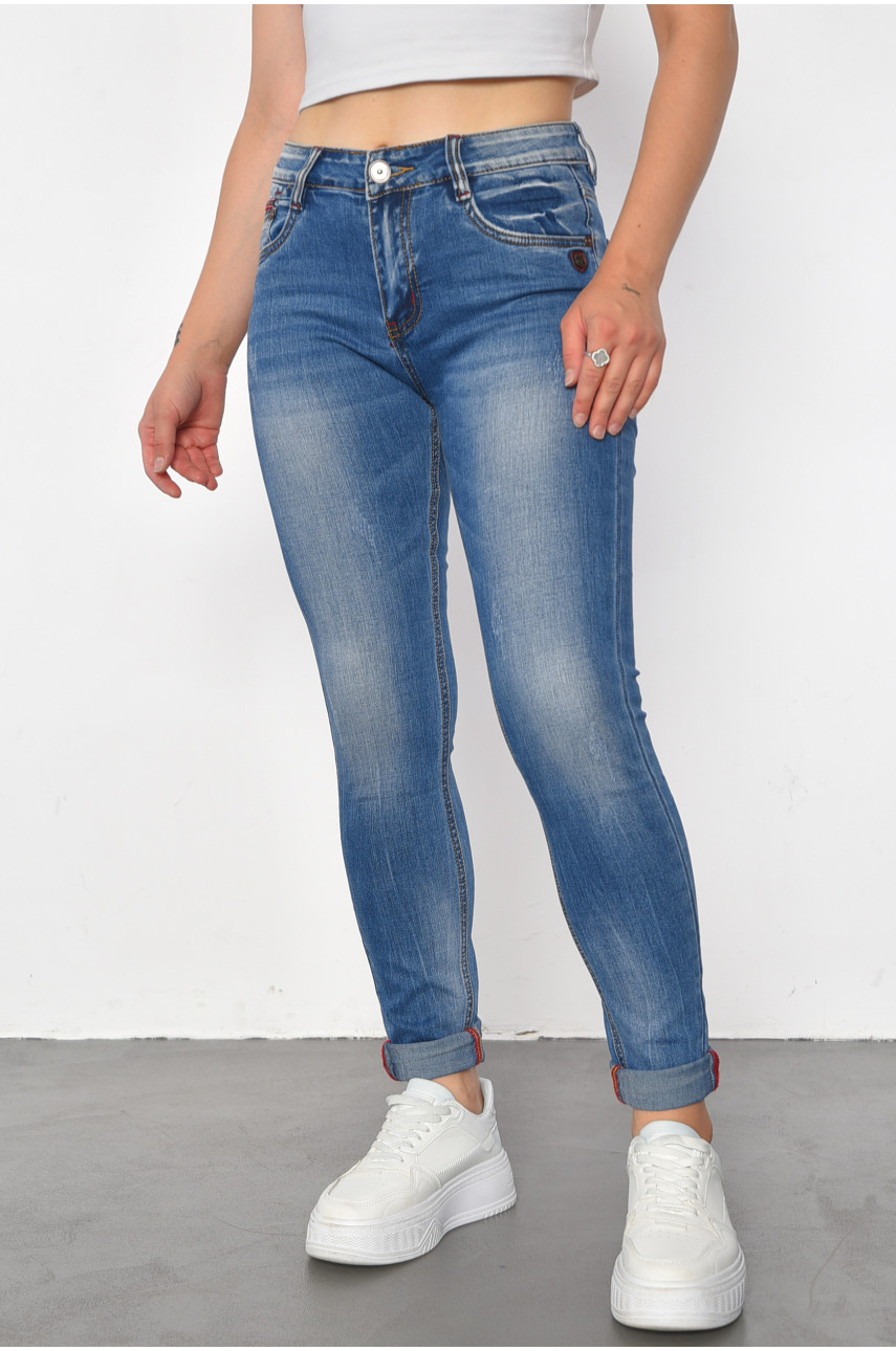 Джинсы женские синего цвета 128 185806 Джинсы женские синего цвета 128 185806