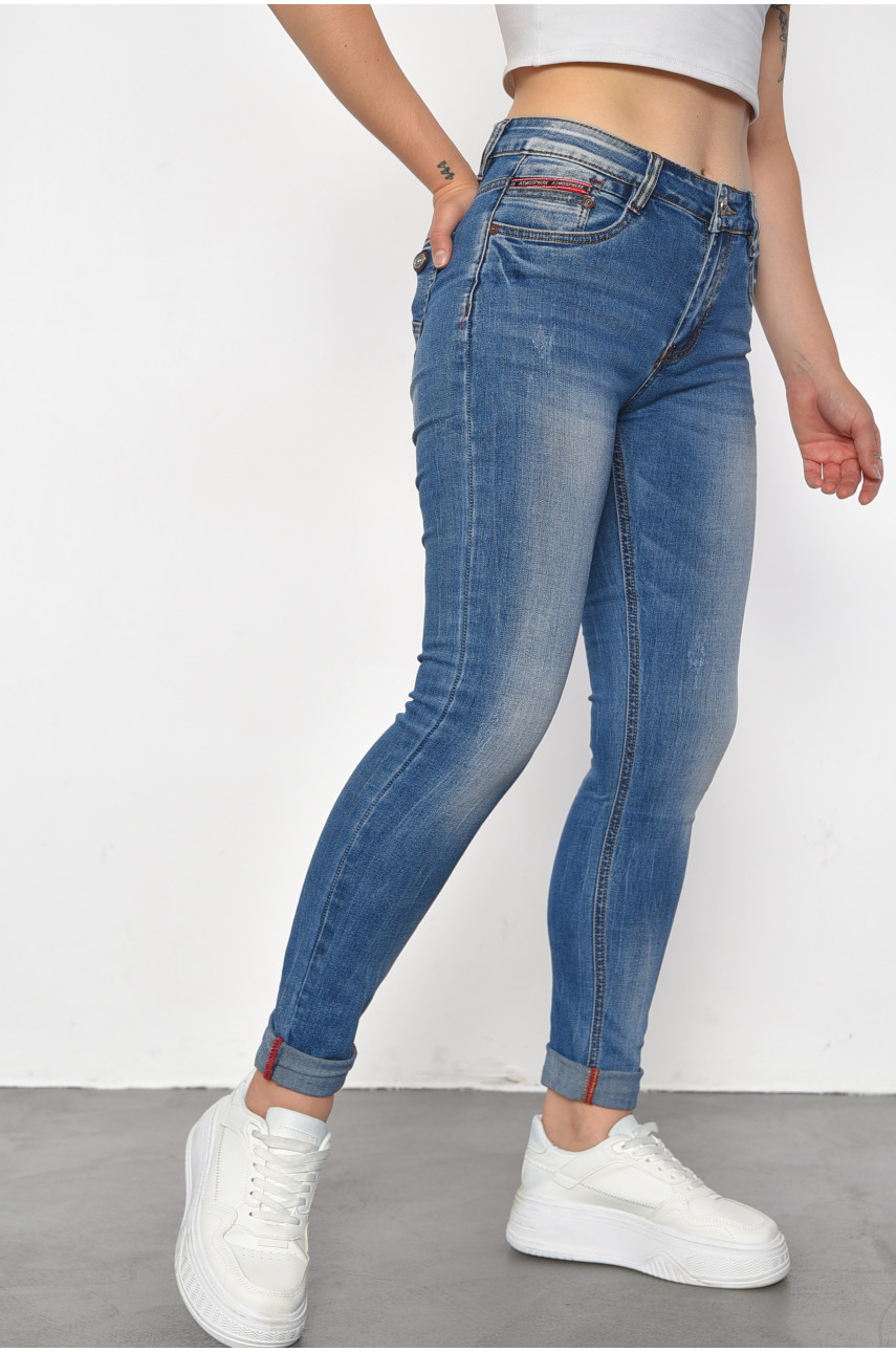 Джинсы женские синего цвета 128 185806 Джинсы женские синего цвета 128 185806