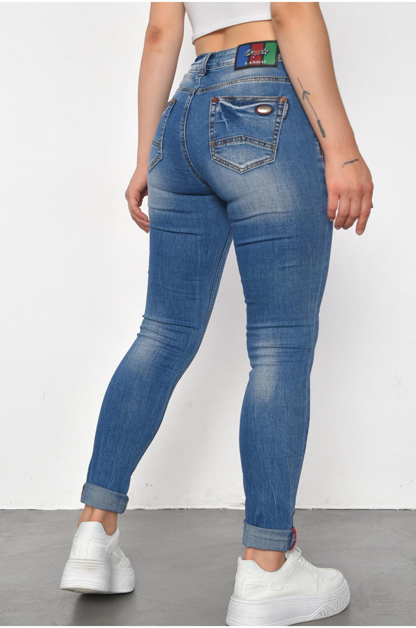 Джинсы женские синего цвета 128 185806 Джинсы женские синего цвета 128 185806