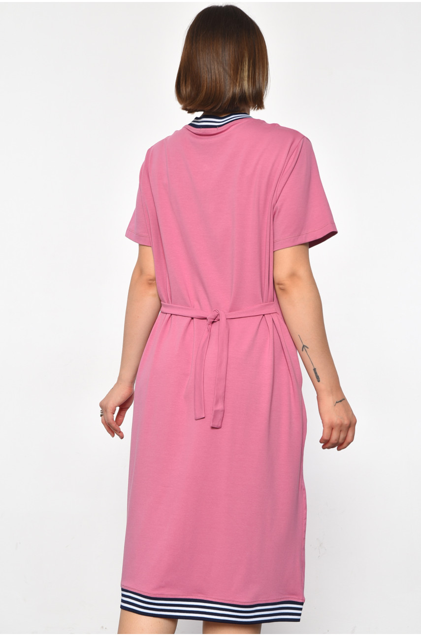 Халат женский батальный с принтом розового цвета 31137 185807 Халат женский батальный с принтом розового цвета 31137 185807