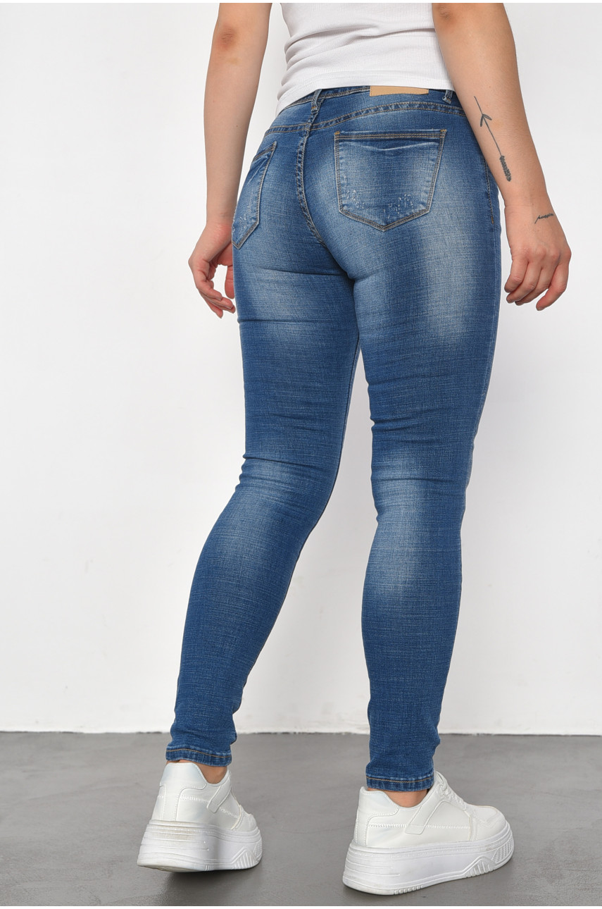 Джинси жіночі синього кольору 185816