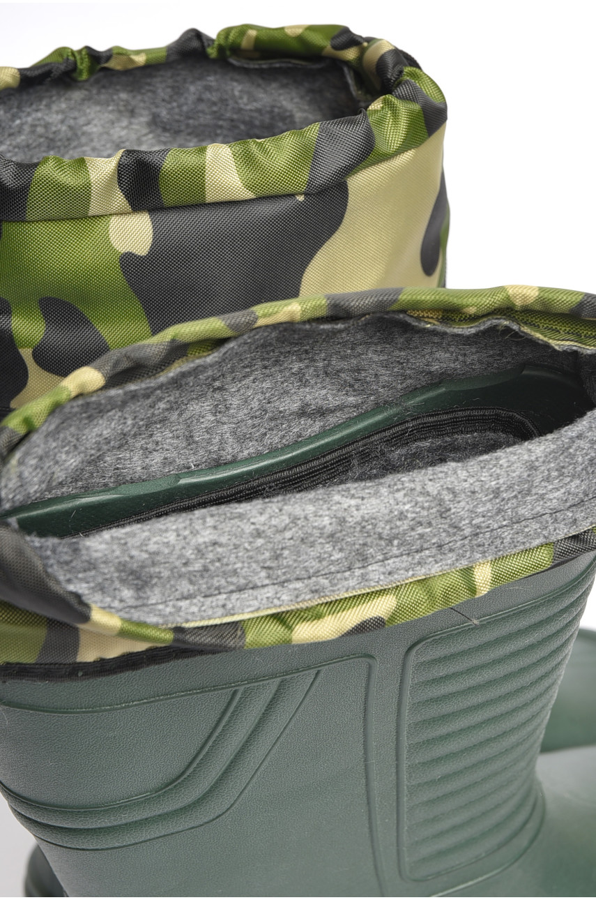 Чоботи чоловічі піна зі з`ємною шкарпеткою кольору хакі рибак 185820