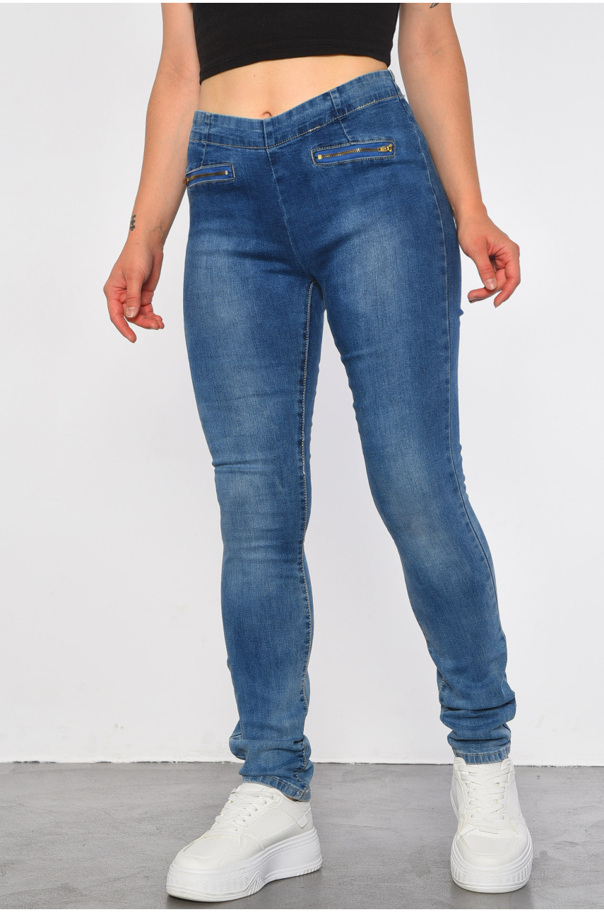 Джинсы женские голубого цвета 185826 Джинсы женские голубого цвета 185826